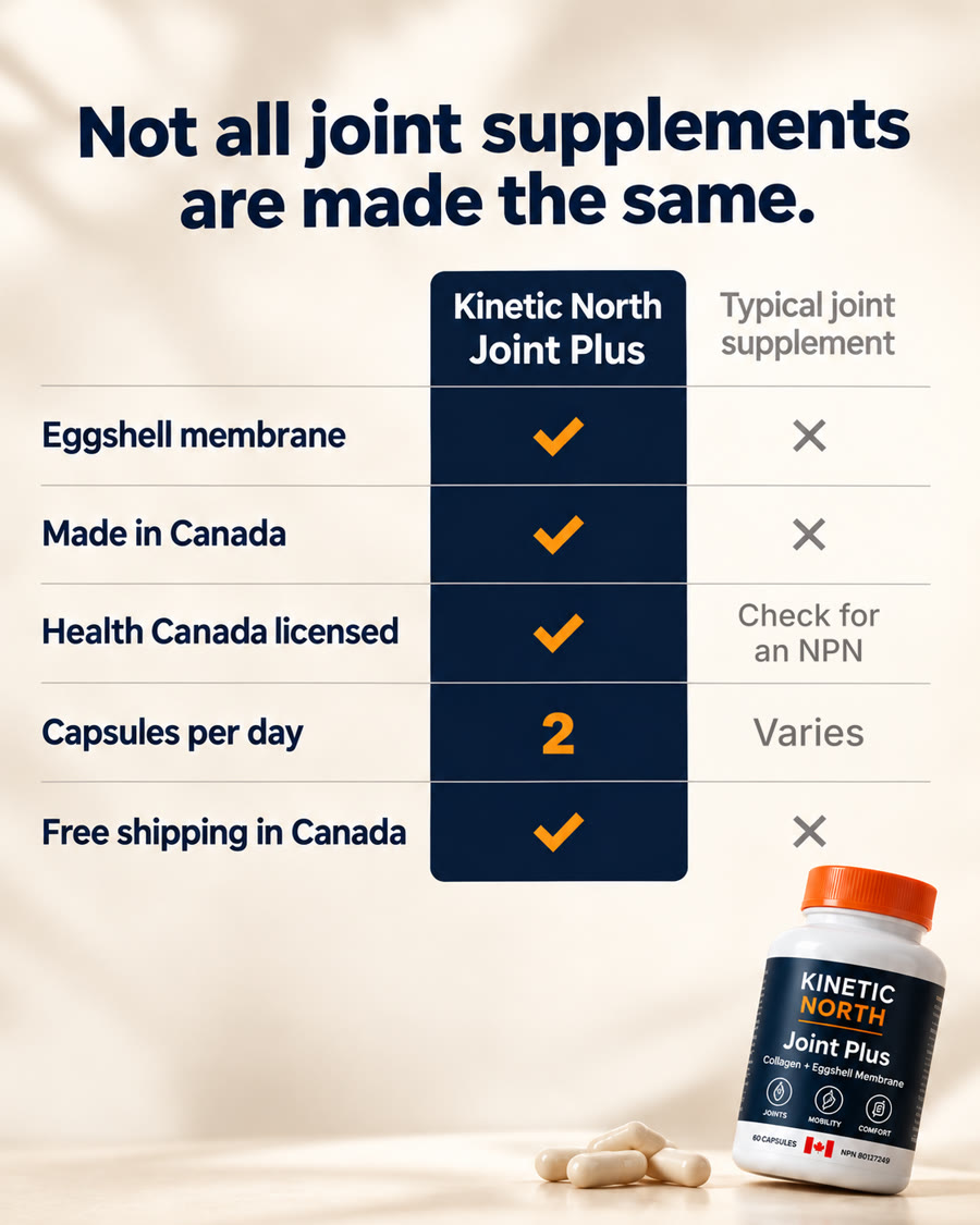 Sample ad: comparison chart versus a typical joint supplement